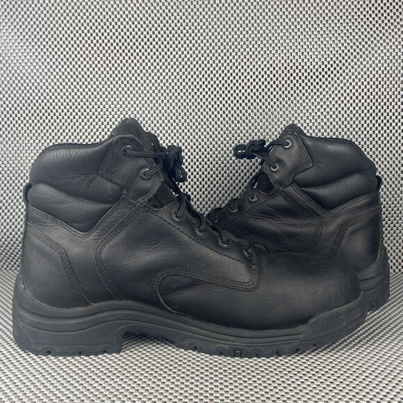 Timberland PRO Titan 6 Boots Mens 13 M Black Leather Composite Toe Lace Up main image 4